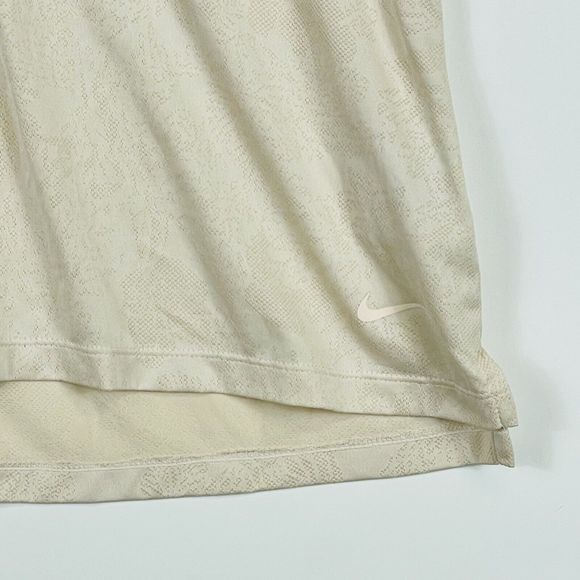 Nike Peach Floral Burnout Semi Sheer Short Sleeve Active Tee Shirt Top Womens XL - Picture 3 of 6